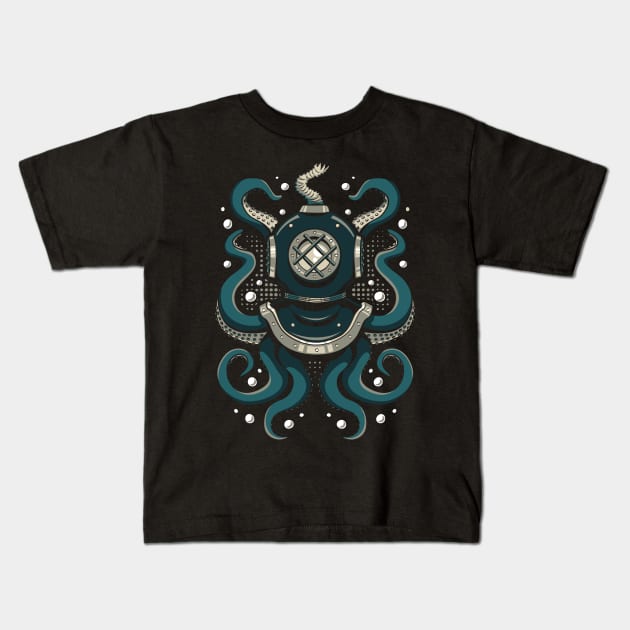 Nautical Depths Kids T-Shirt by StephenHartman